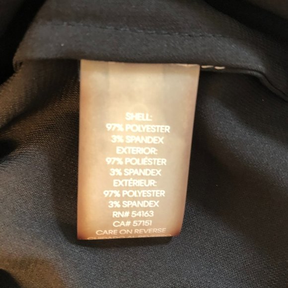 NWT Calvin Klein Black Split Neck Blouse XS - Picture 5 of 5